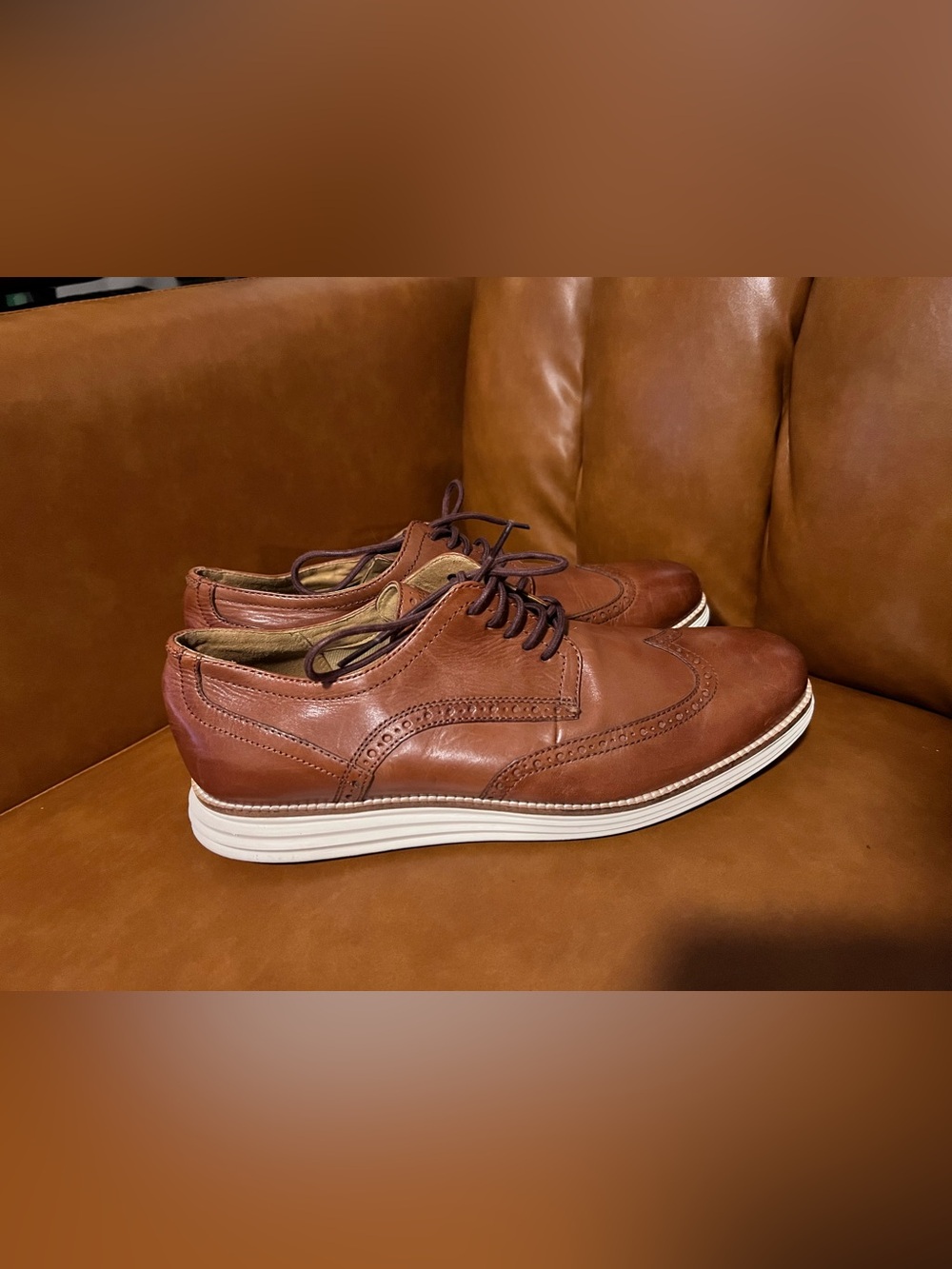 Cole Haan Men's OriginalGrand Wingtip Leather Oxfords size 12M